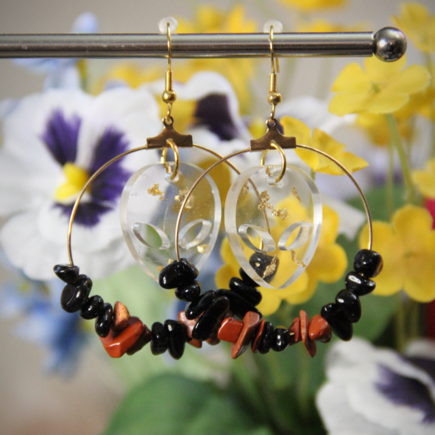 Intergalactic Traveller Gemstone Hoop Earrings