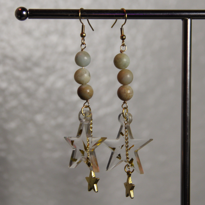 Celestial Charm Handmade Resin Earrings