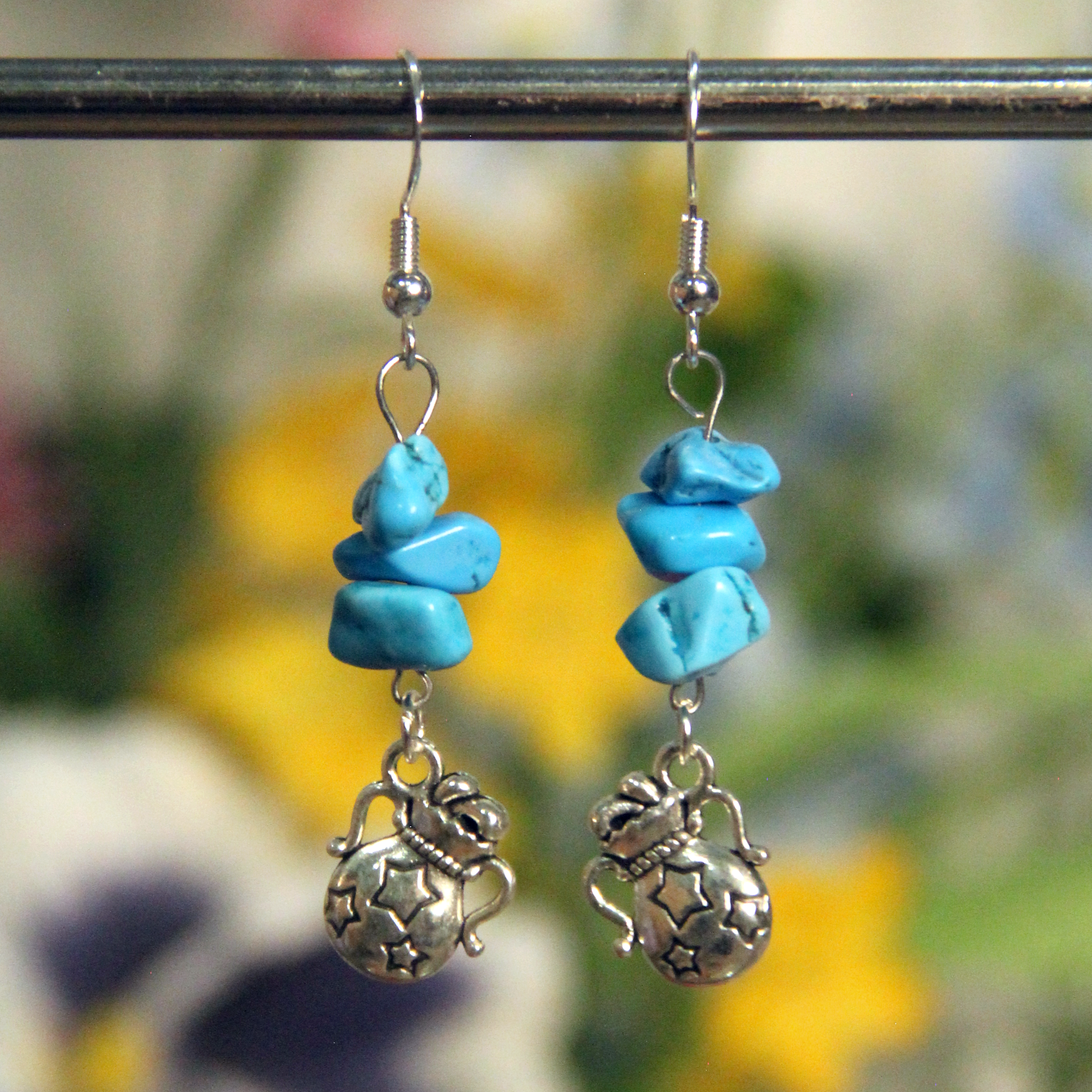 Zodiac Charm Gemstone Earrings