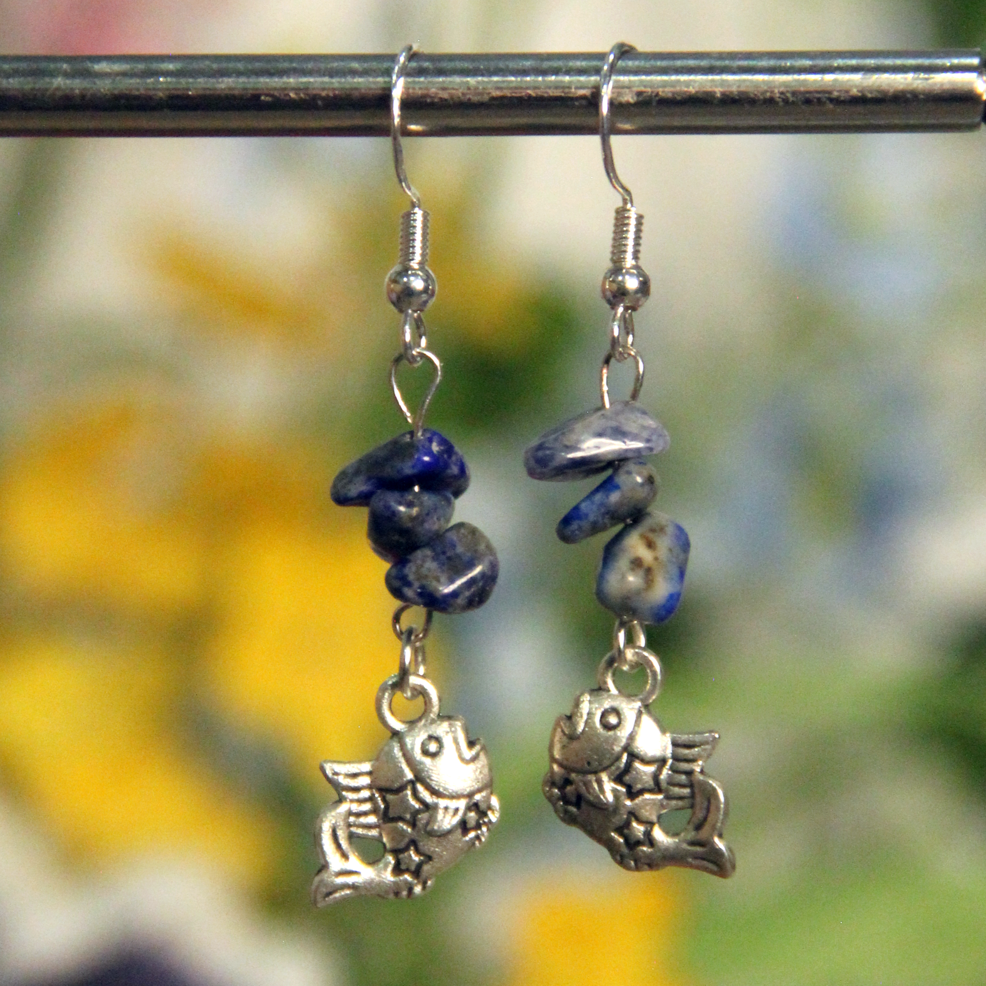Zodiac Charm Gemstone Earrings