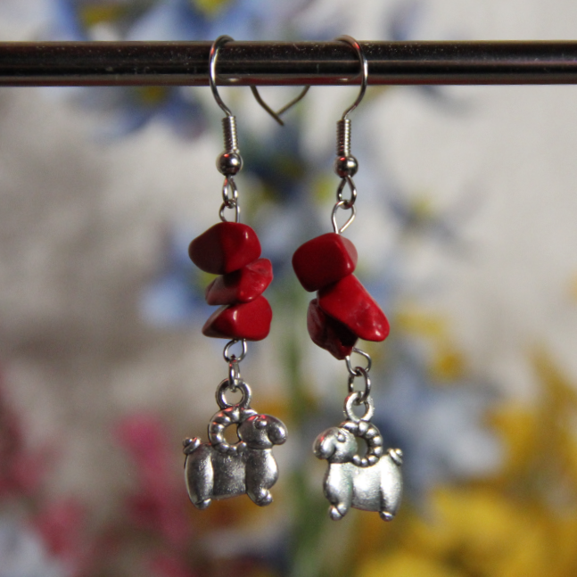 Zodiac Charm Gemstone Earrings
