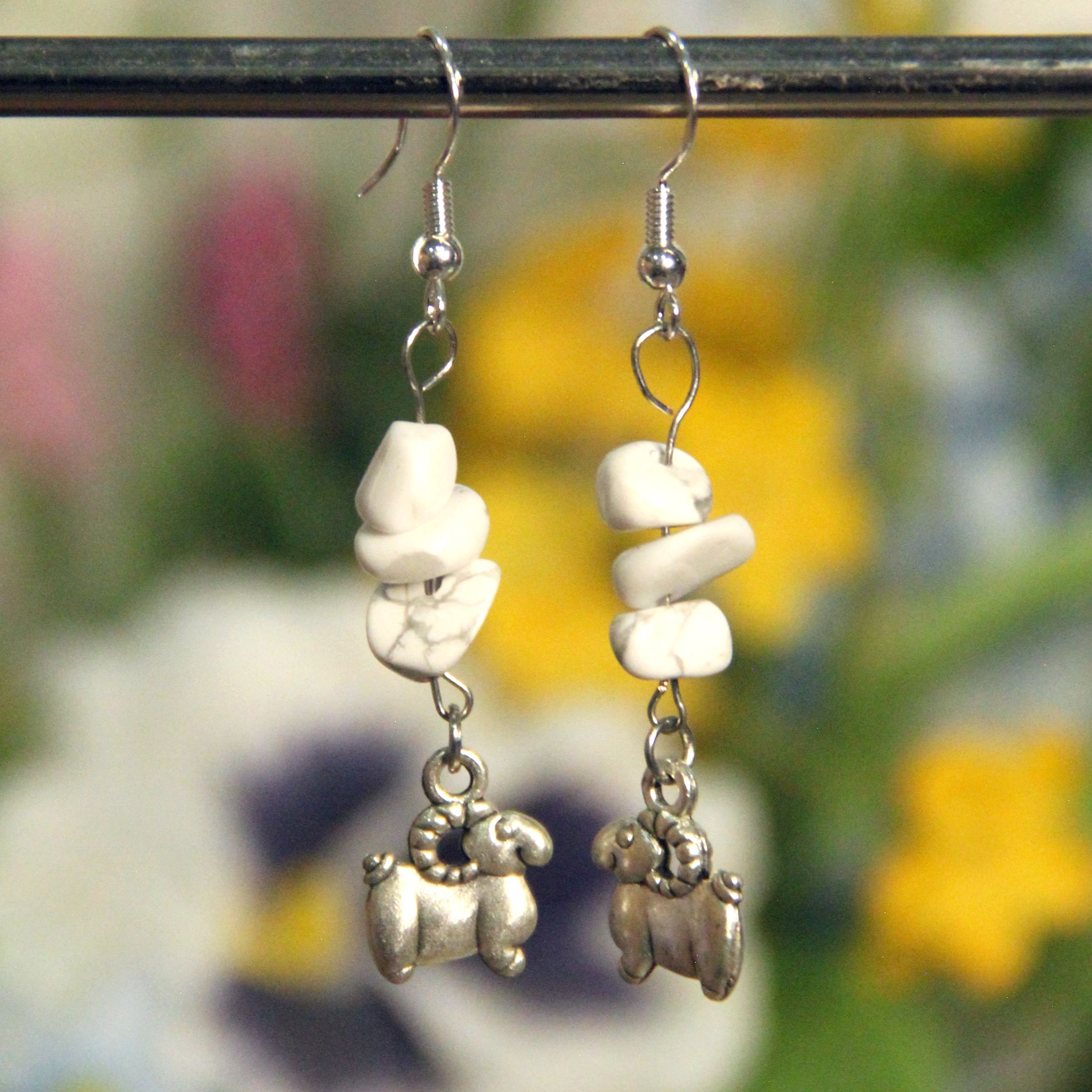 Zodiac Charm Gemstone Earrings