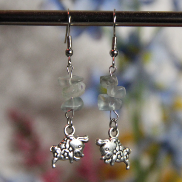 Zodiac Charm Gemstone Earrings