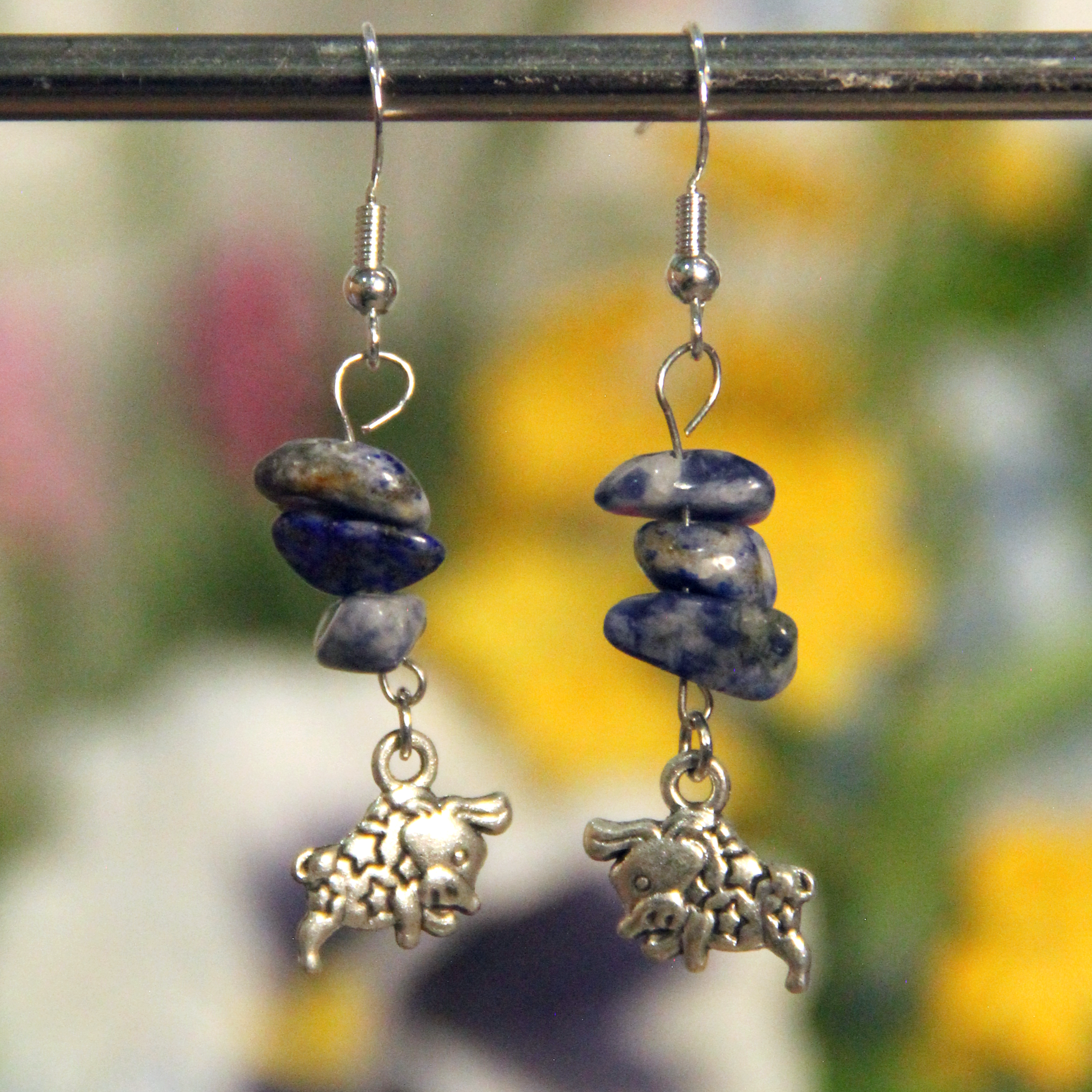 Zodiac Charm Gemstone Earrings