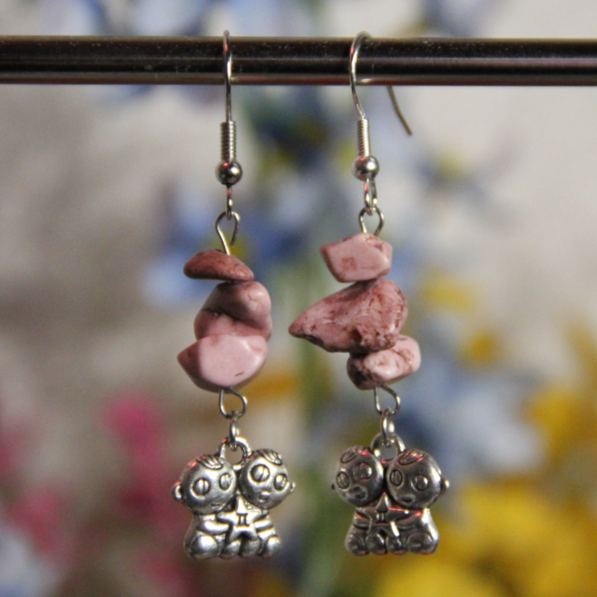 Zodiac Charm Gemstone Earrings