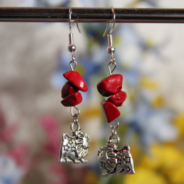 Zodiac Charm Gemstone Earrings