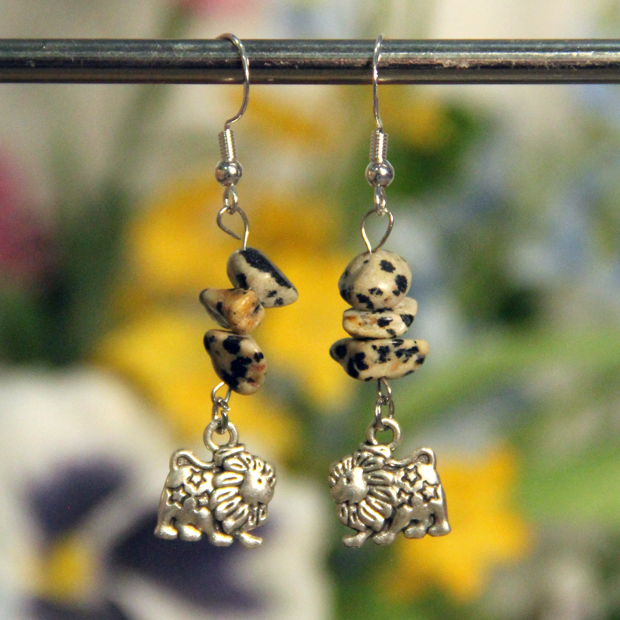 Zodiac Charm Gemstone Earrings