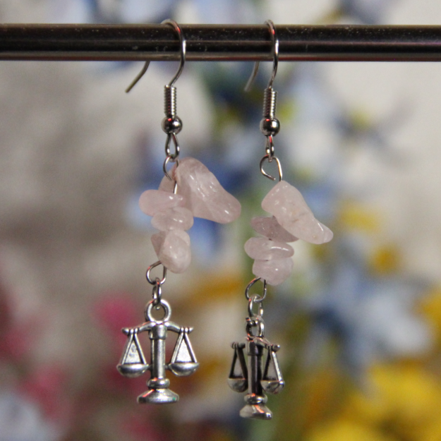 Zodiac Charm Gemstone Earrings
