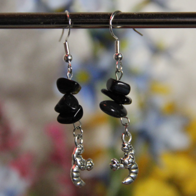 Zodiac Charm Gemstone Earrings