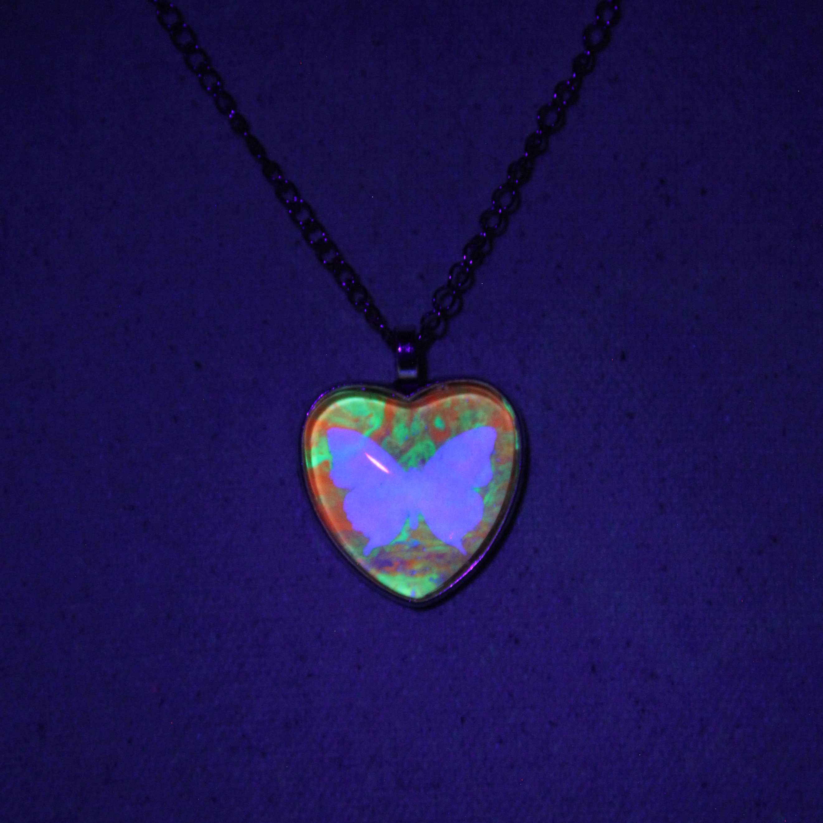 Butterfly Abstract Pour Painting Resin Pendants