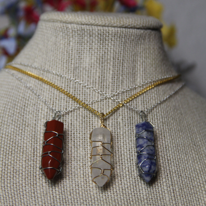 Crystal Point Healing Pendant Necklaces