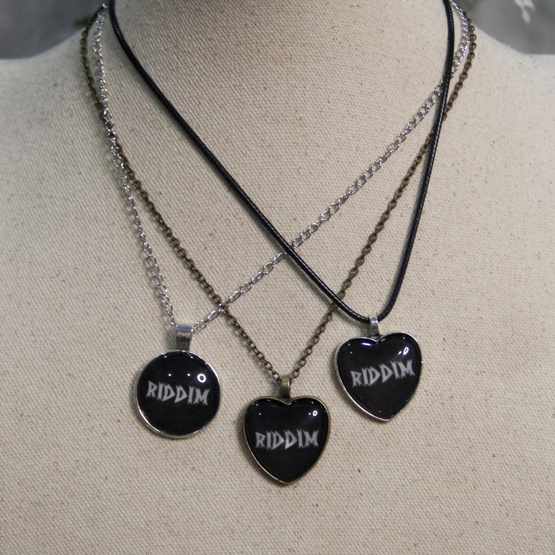 Black Riddim Resin Pendants
