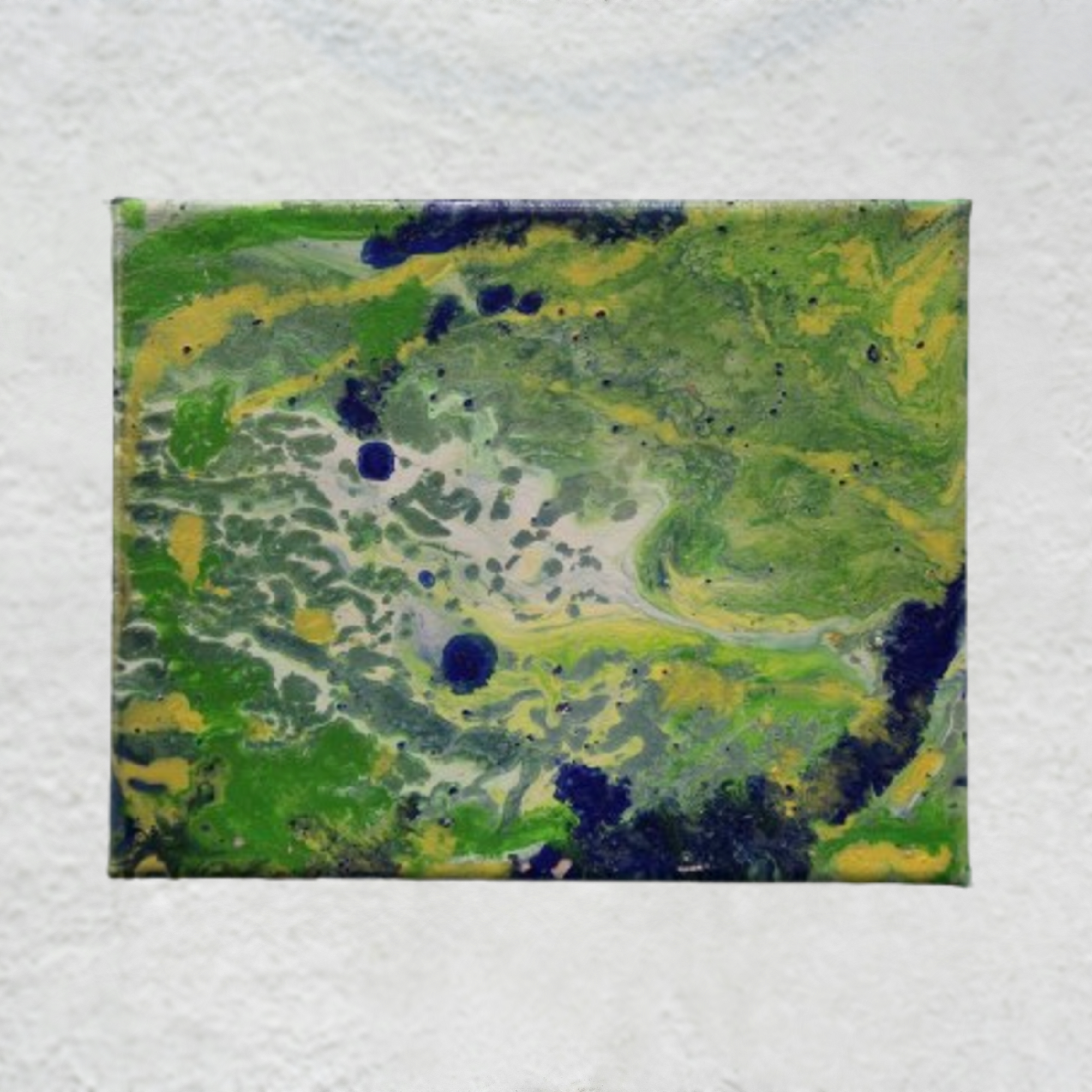 Emerald Pools Original Acrylic Fluid Pour Painting
