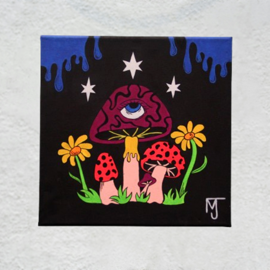 "Shroom Sanctuary" Blacklight Reactive Painting
